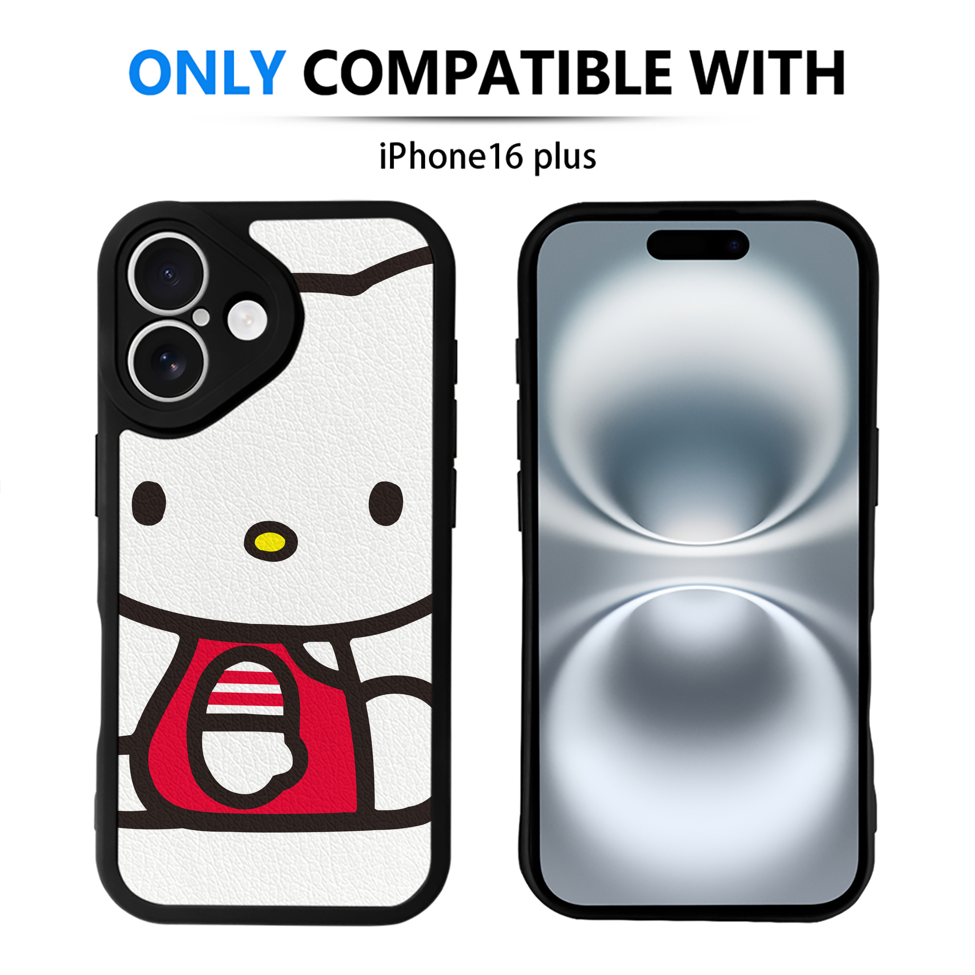 （画像用） Hello Kitty ハローキティ 【iPhone 16シリーズ対応】シリコンスマホケース（レザー調） 材質：シリコン